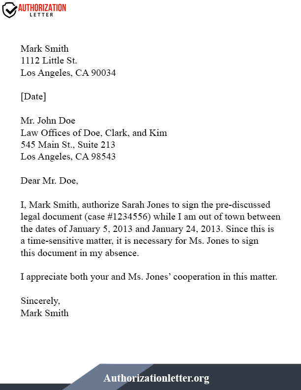 Authorization Letter To Represent On Behalf Of Company from authorizationletter.org