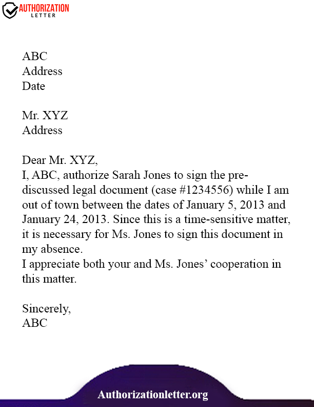 Authorization Letter Sample To Claim Documents Hq Printable Documents