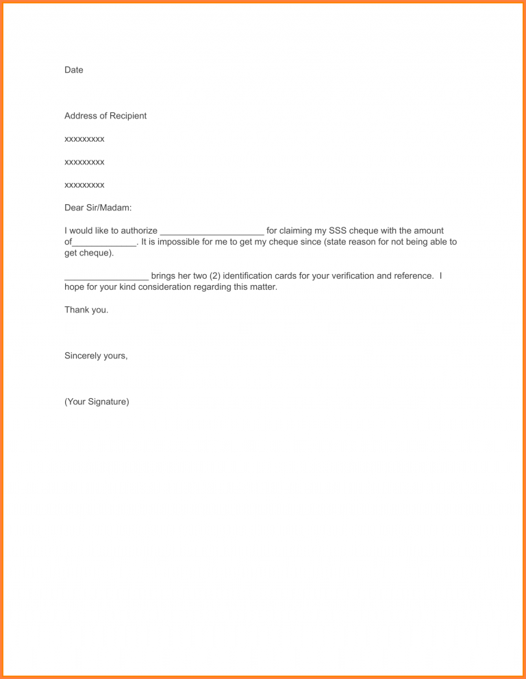 Free Sample  certification Letter Template For SSS  