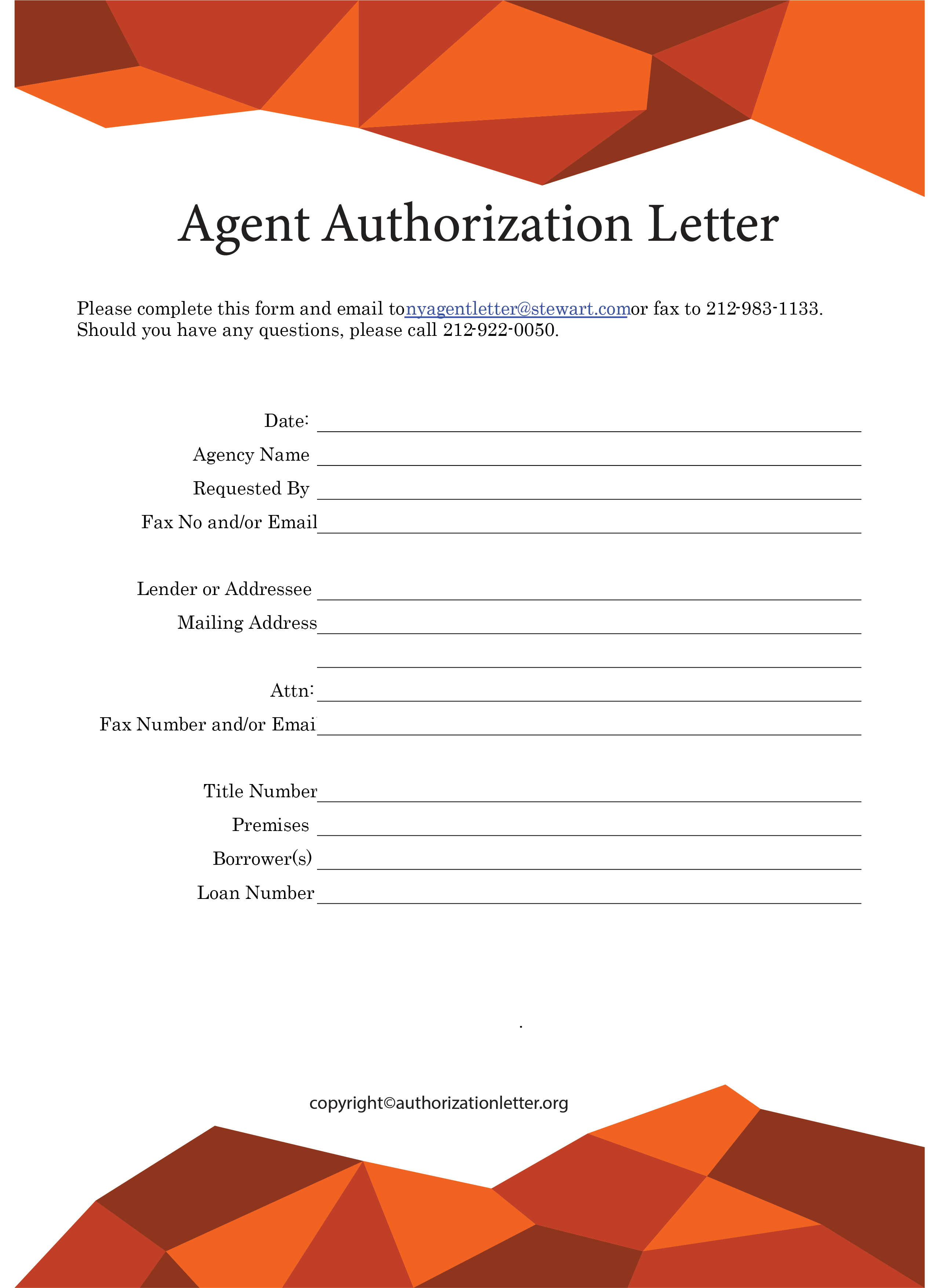 Sample Authorized Agent Letter Format